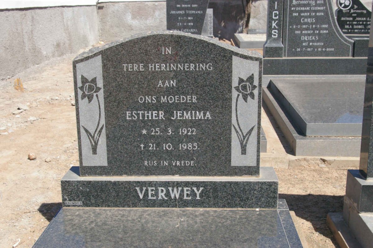 VERWEY Esther Jemima 1922-1985