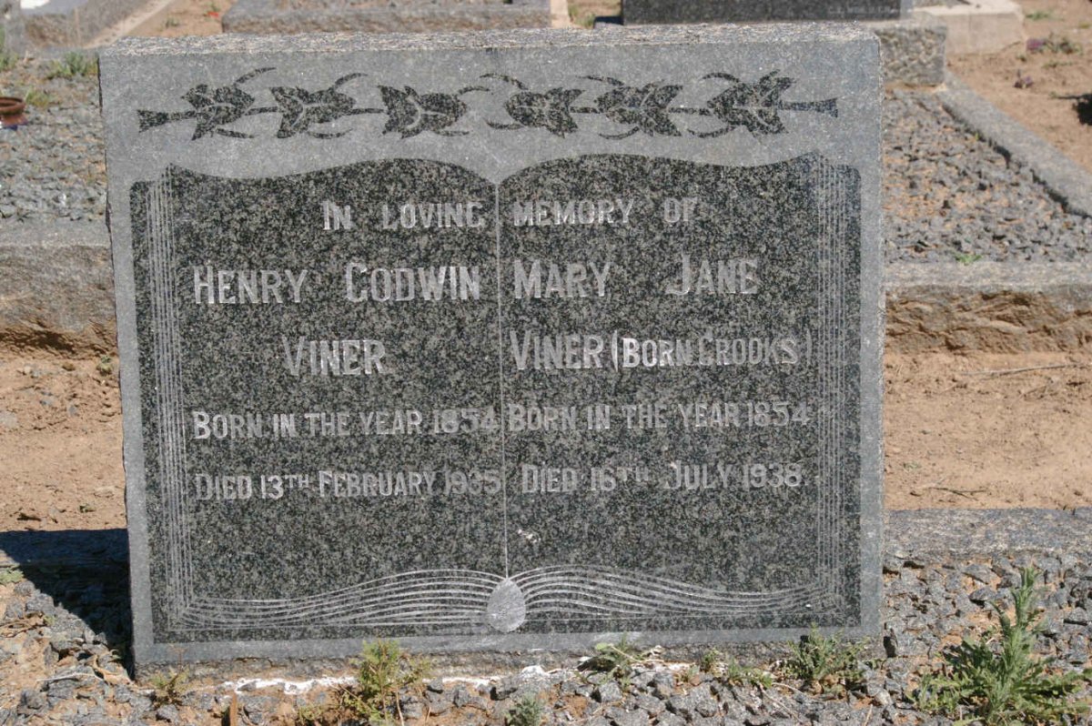 VINER Henry Godwin 1854-1935 &amp; Mary Jane CROOKS 1854-1938