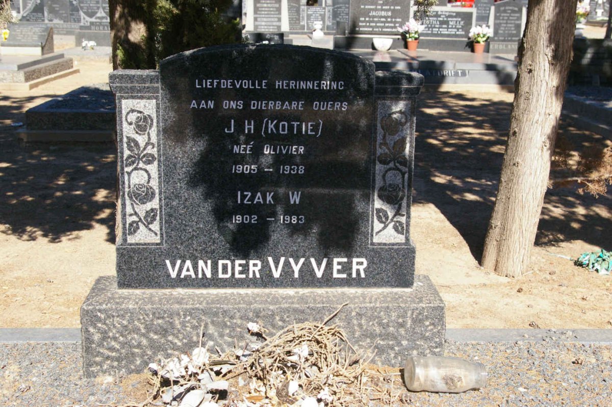 VYVER Izak W., van der  1902-1983 &amp; J.H. OLIVIER 1905-1938