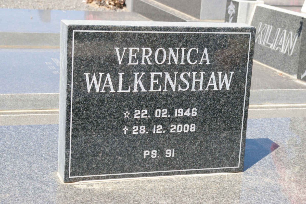 WALKENSHAW Veronica 1946-2008