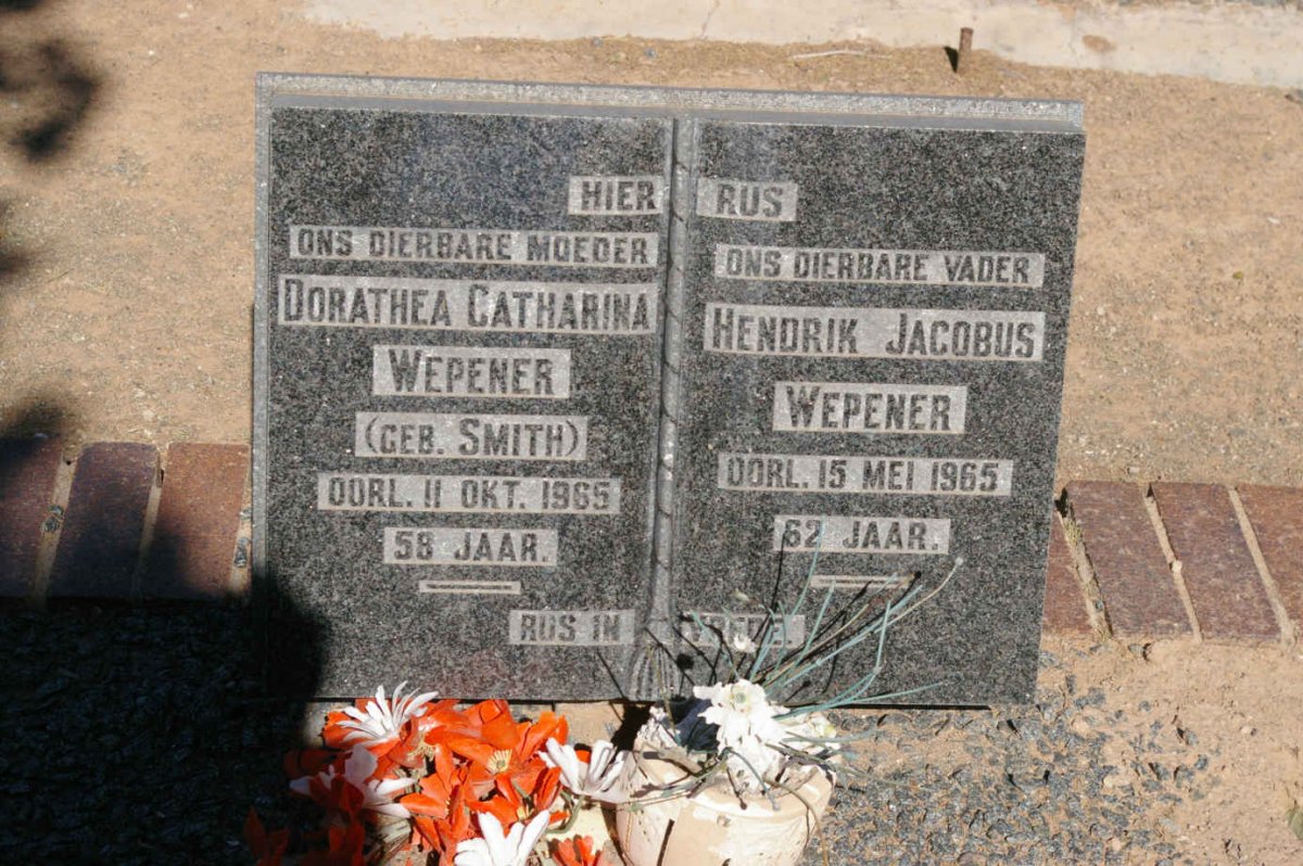 WEPENER Hendrik Jacobus -1965 &amp; Dorathea Catharina SMITH -1965