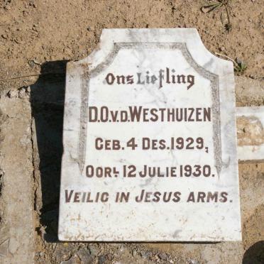 WESTHUIZEN D.O., v.d. 1929-1930