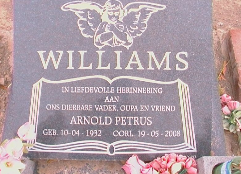 WILLIAMS Arnold Petrus 1932-2008