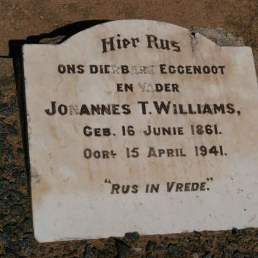 WILLIAMS Johannes T. 1861-1941