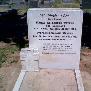 WEYERS Stefanus Salamo 1857-1898 &amp; Maria Elizabeth LANDMAN 1862-1938