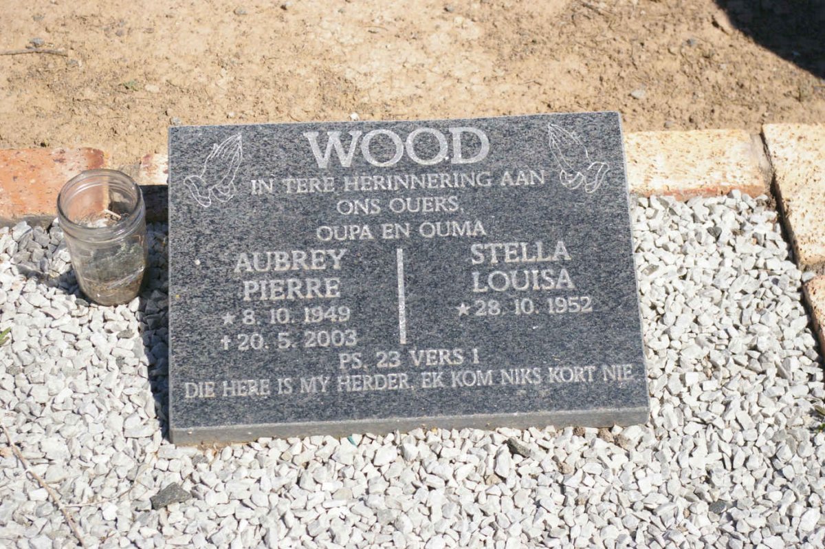 WOOD Aubrey Pierre 1949-2003 &amp; Stella Louisa 1952-
