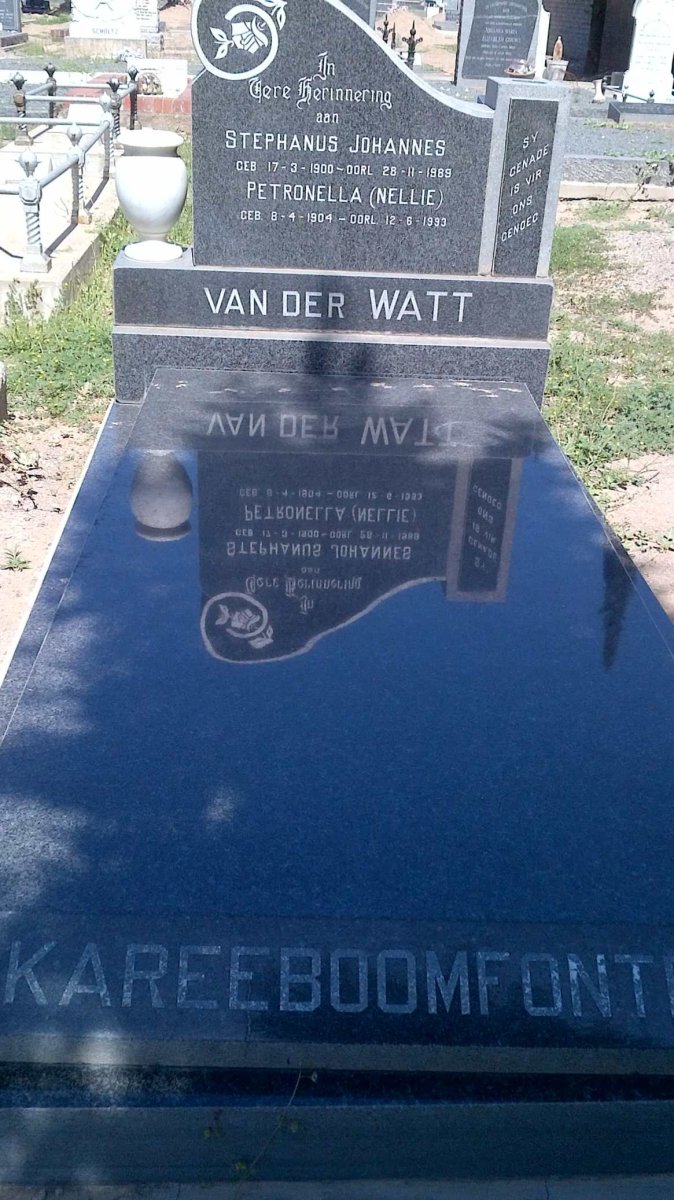 WATT Stephanus Johannes, van der 1900-1989 &amp; Petronella 1904-1993