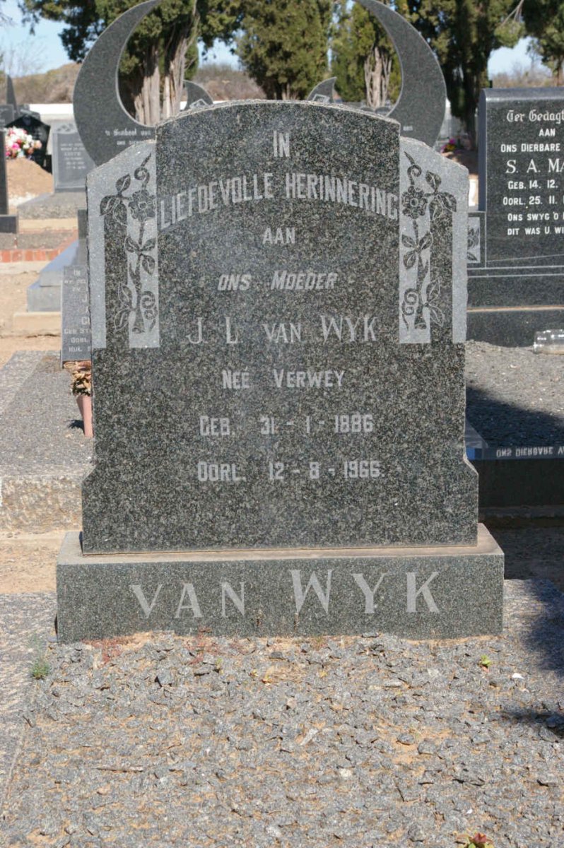 WYK J.L., van nee VERWEY 1886-1966
