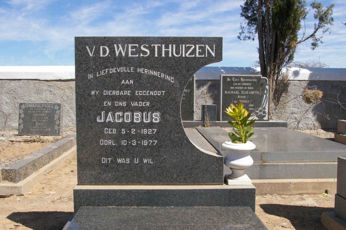 WESTHUIZEN Jacobus, v.d. 1927-1977