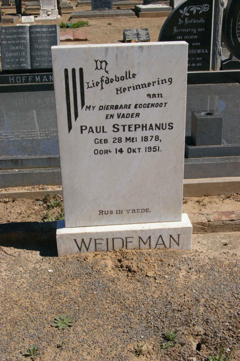 WEIDEMAN Paul Stephanus 1878-1951