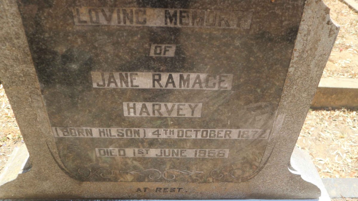 HARVEY John Thomas 1868-1961 &amp; Jane Ramage HILSON 1872-1956