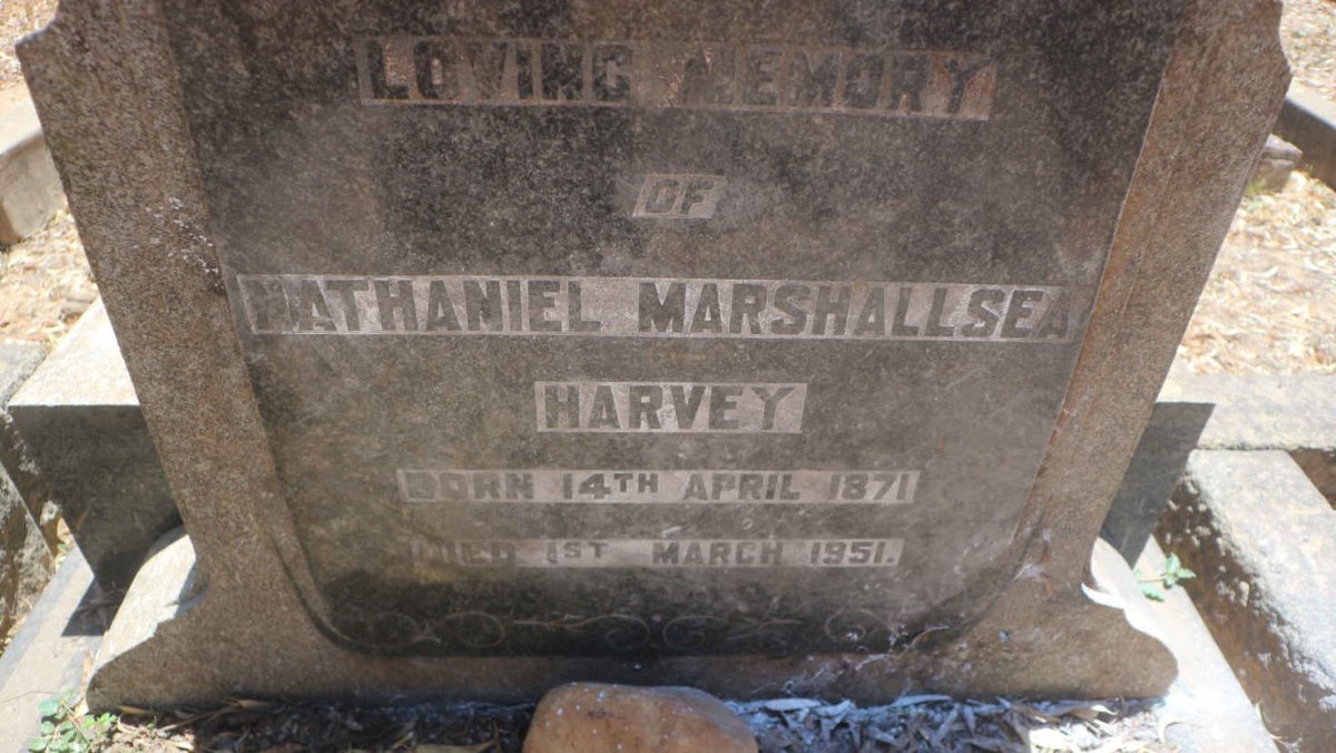 HARVEY Nathaniel Marshallsea 1871-1951