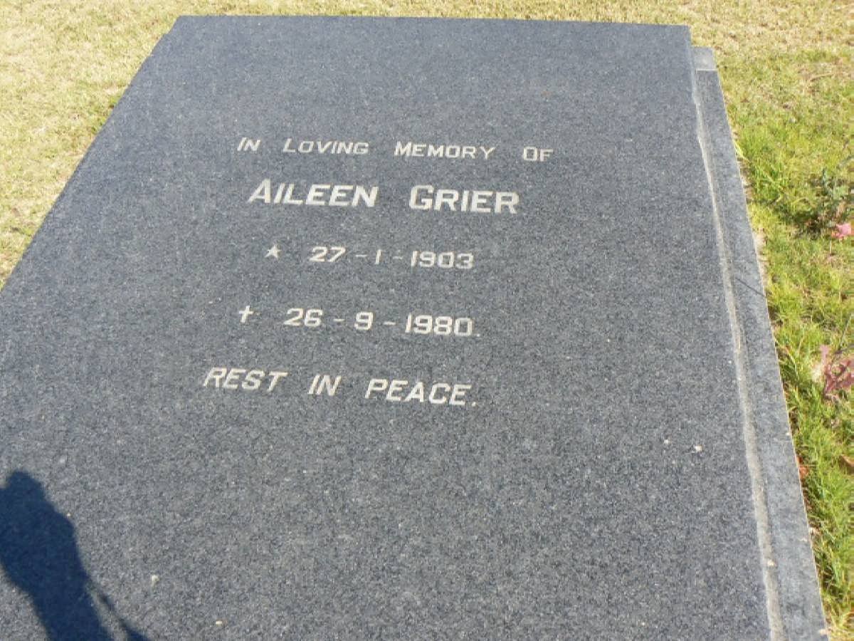 GRIER Aileen 1903-1980