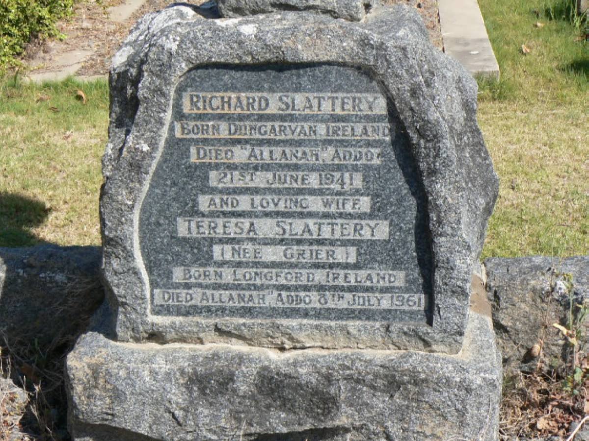 SLATTERY Richard -1941 &amp; Teresa GRIER -1961