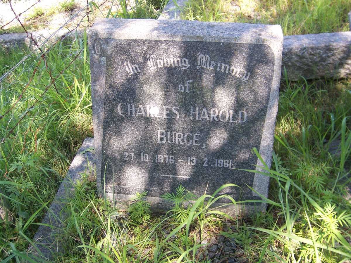 BURGE Charles Harold 1876-1961