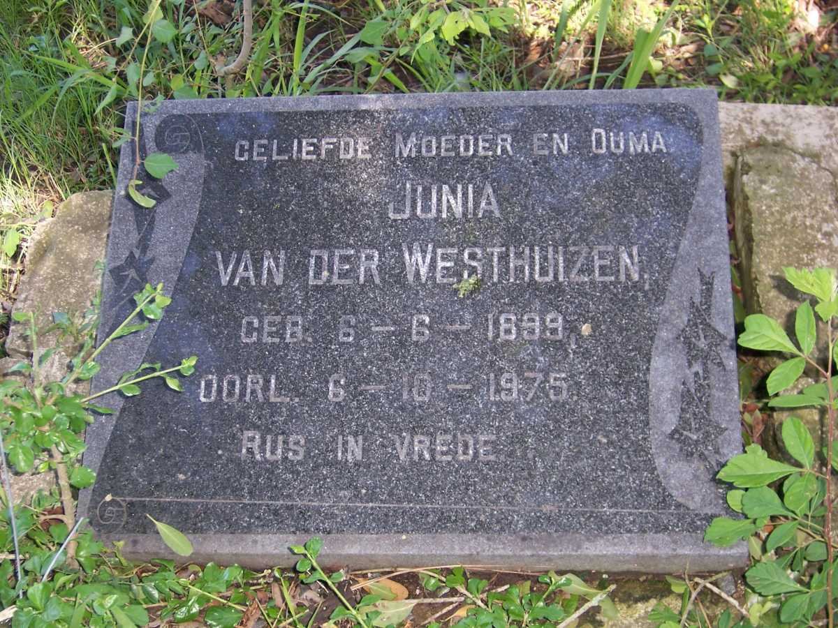 WESTHUIZEN Junia, van der 1899-1975