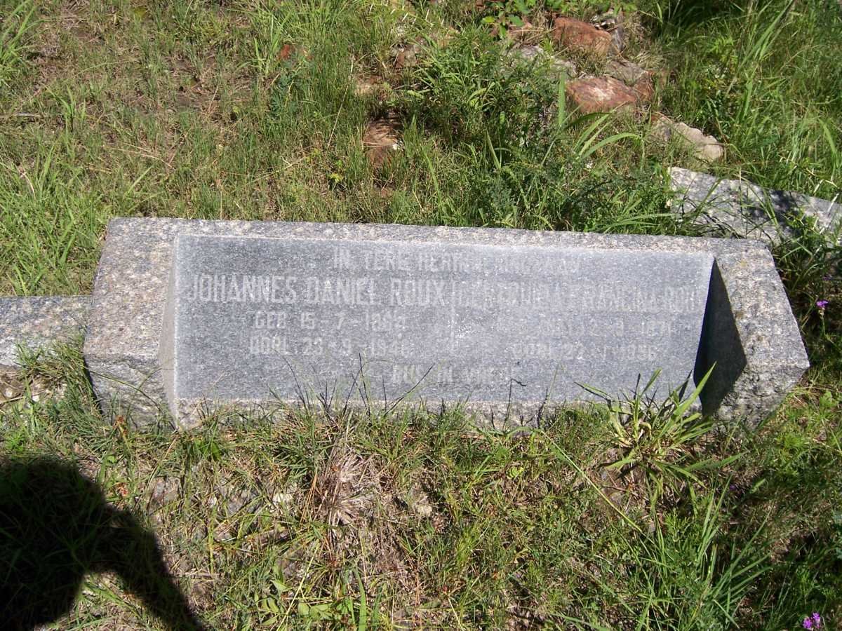 ROUX Johannes Daniel 1884-1946 &amp; Gertruida Francina 1871-1956