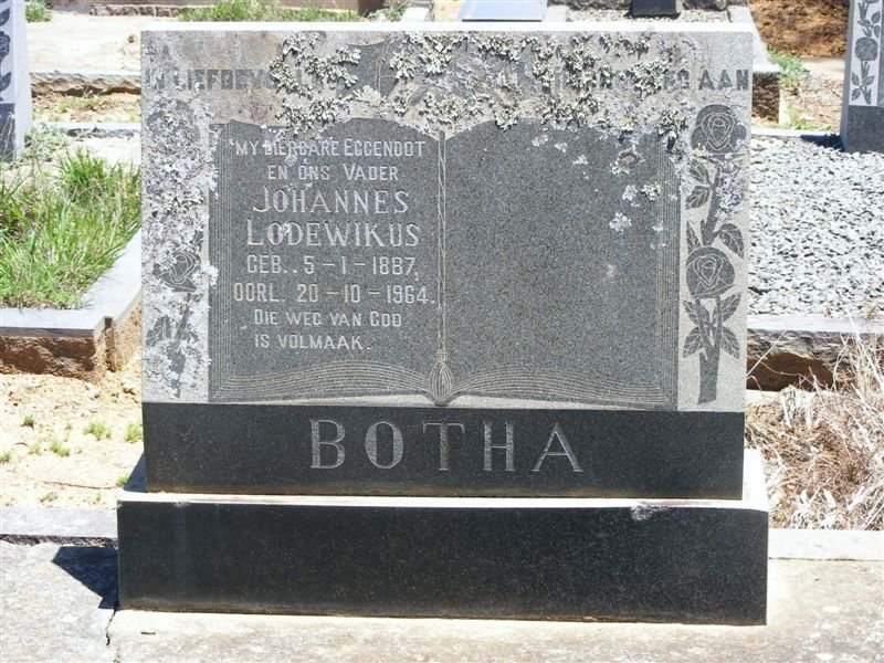 BOTHA Johannes Lodewikus 1887-1964