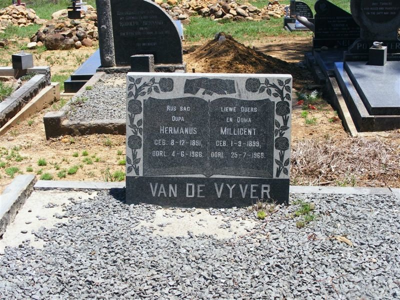 VYVER Hermanus, van de 1891-1968 &amp; Millicent 1899-1968