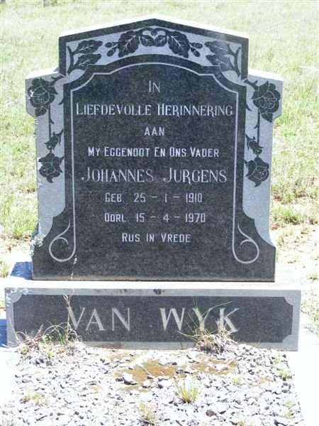 WYK Johannes Jurgens, van 1910-1970