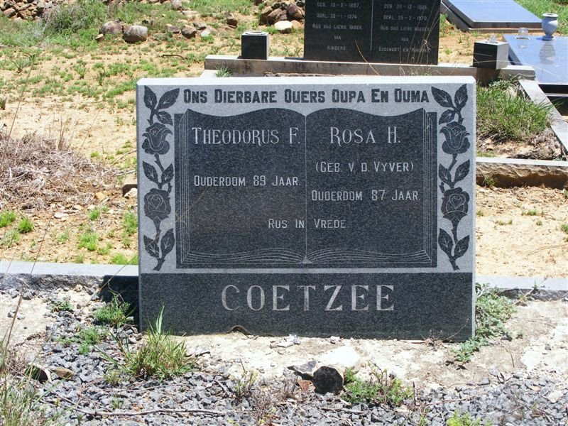 COETZEE Theodorus F. &amp; Rosa H. V.D. VYVER
