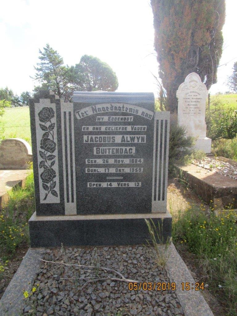 BUITENDAG Jacobus Alwyn 1884-1959