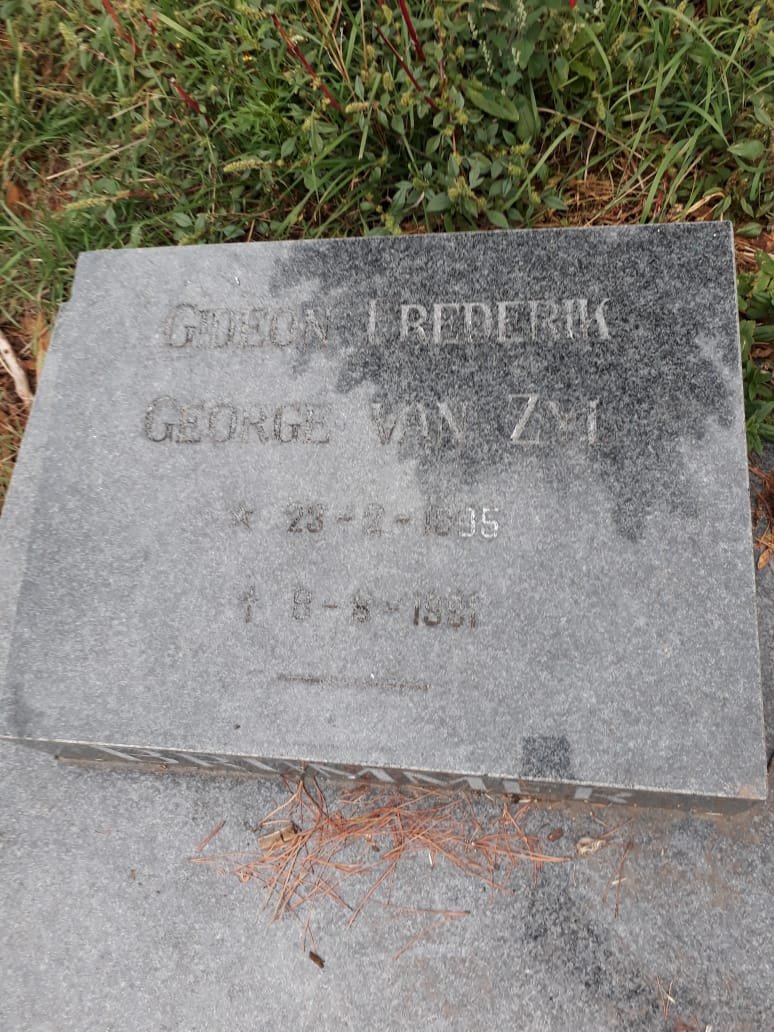 ZYL Gideon Frederik George, van 1895-1991
