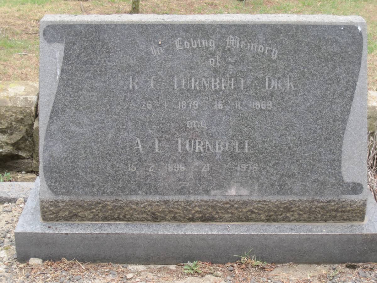 TURNBULL R.C 1879-1969 &amp; A.E. 1896-1976