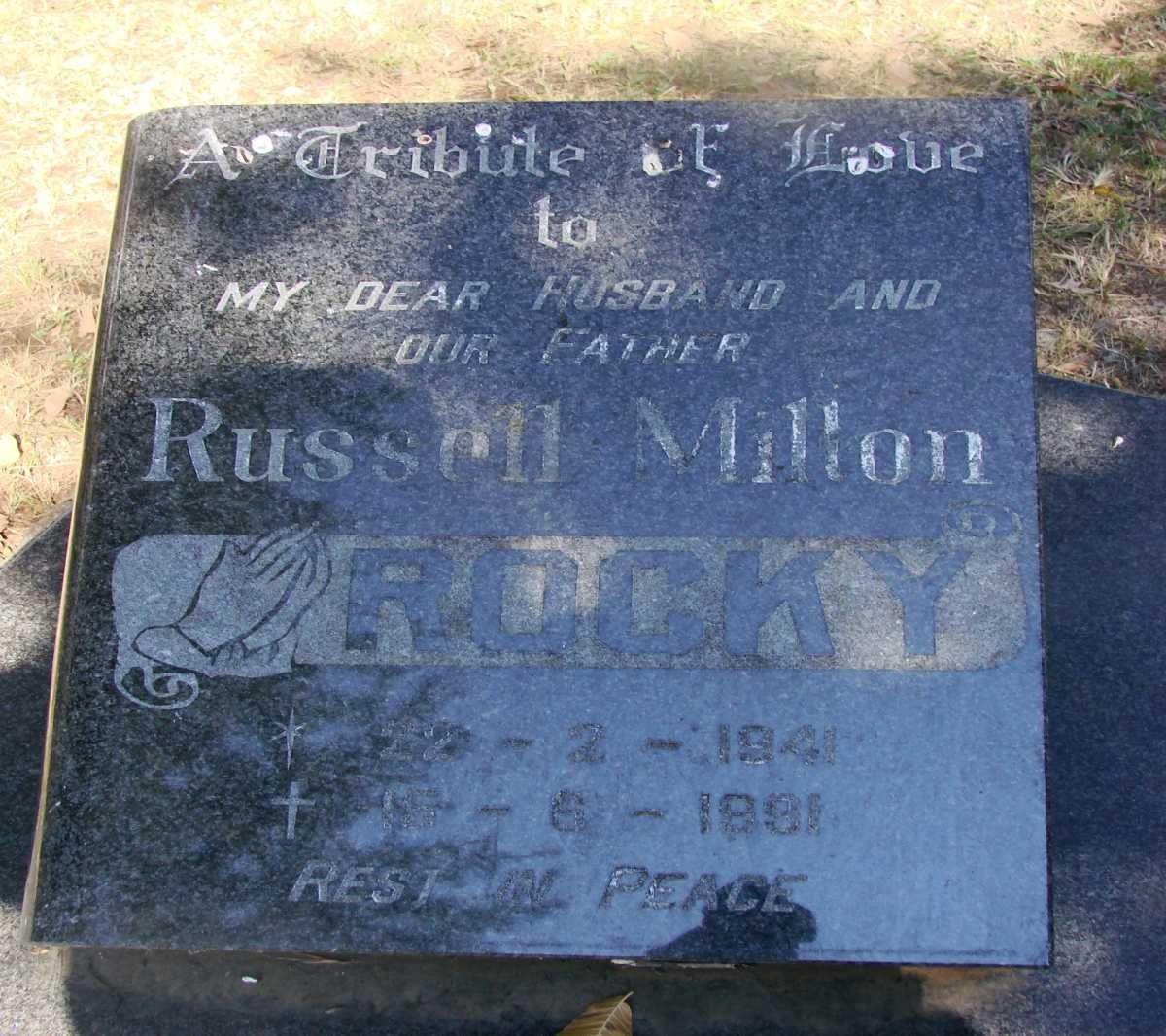 ROCKY Russell Milton 1941-1991