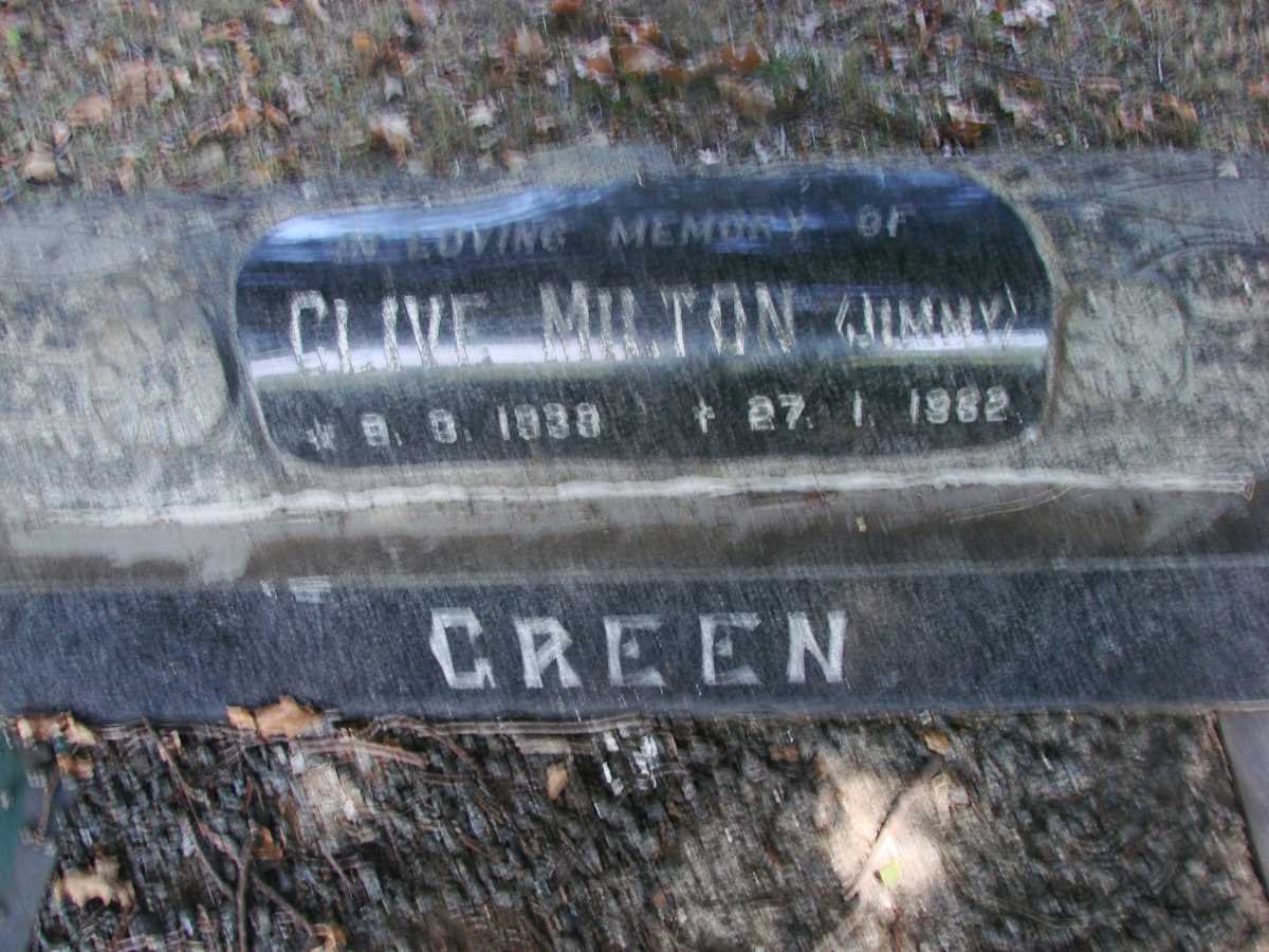 GREEN Clive Milton 1938-1982