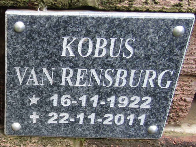RENSBURG Kobus, van 1922-2011