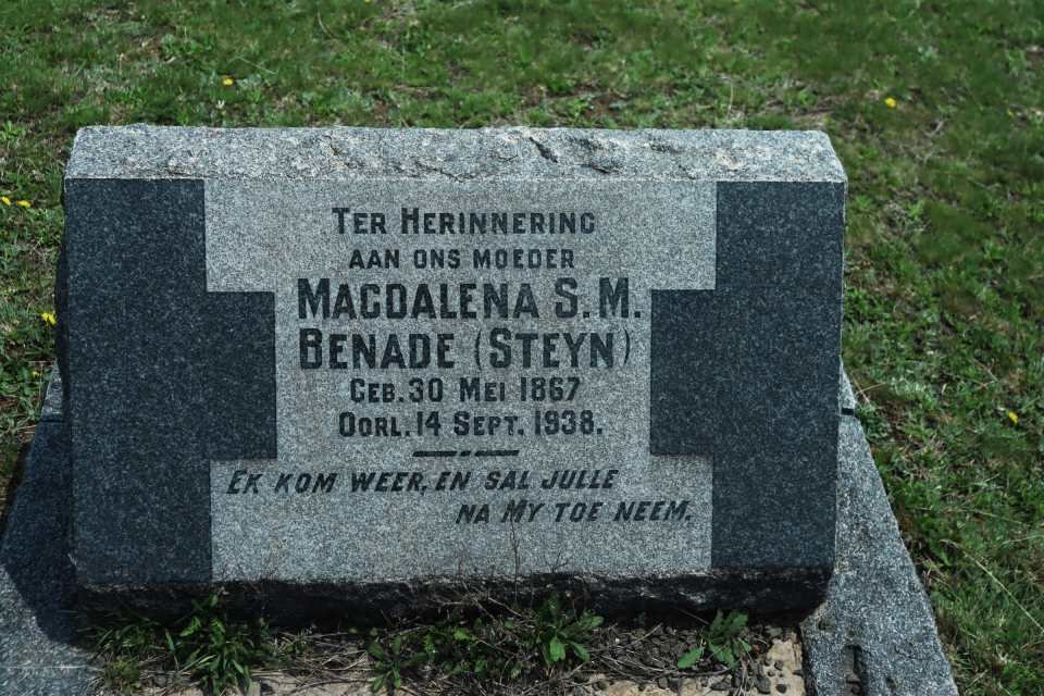 BENADE Magdalena S.M. nee STEYN 1867-1938