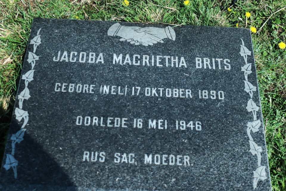 BRITS Jacoba Magrietha nee NEL 1890-1946