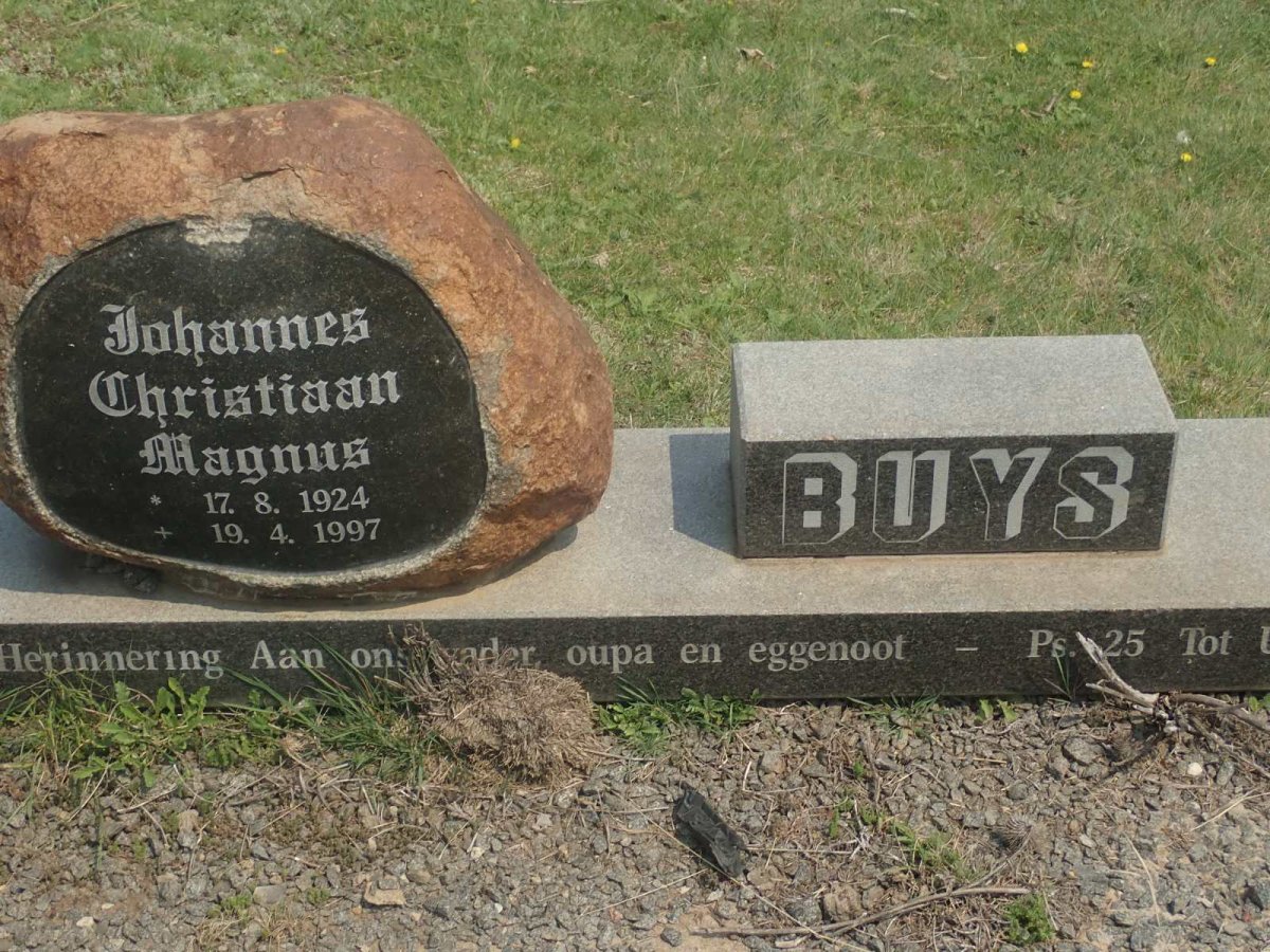 BUYS Johannes Christiaan Magnus 1924-1997