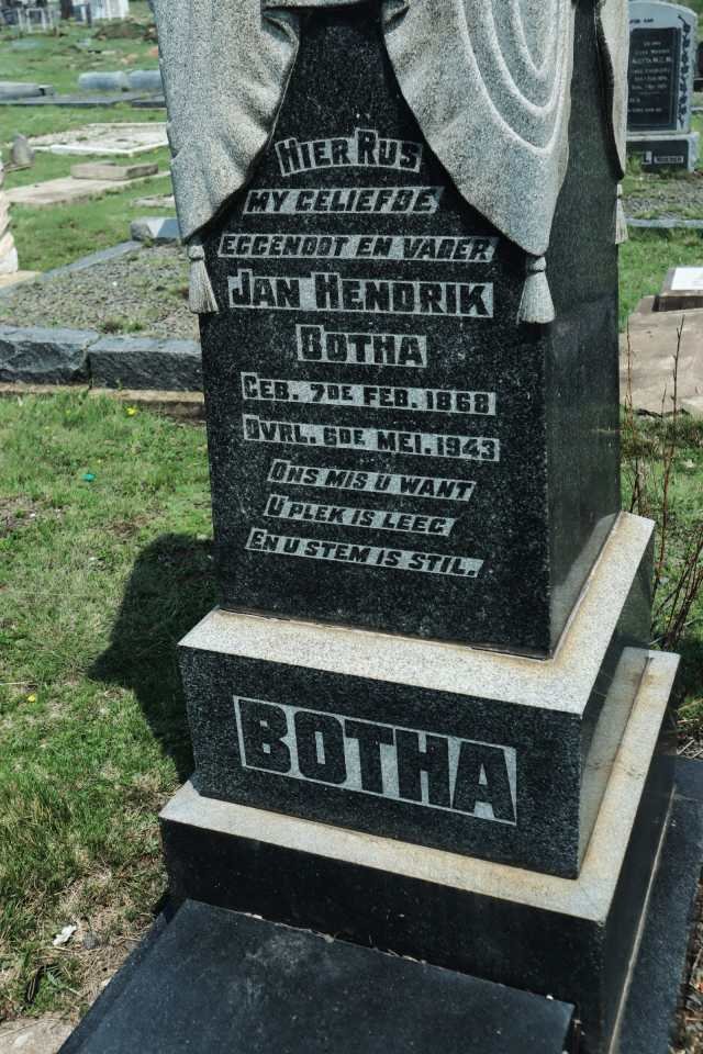 BOTHA Jan Hendrik 1868-1943