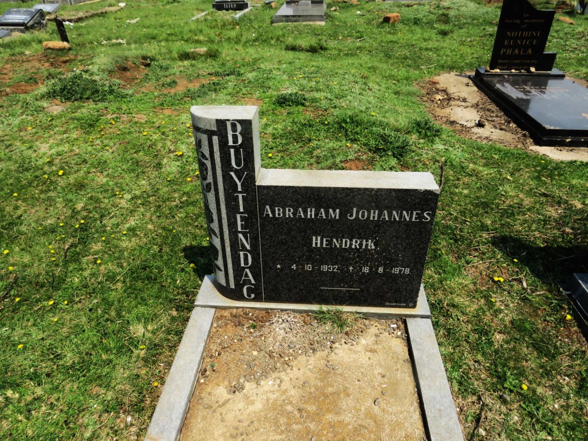 BUYTENDAG Abraham Johannes Hendrik 1932-1978