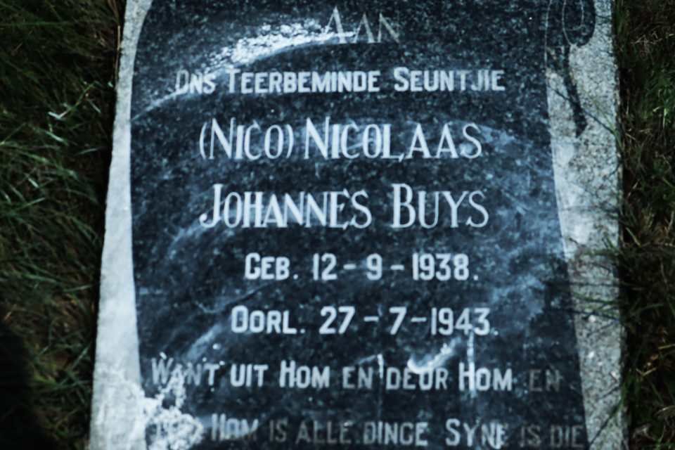 BUYS Nicolaas Johannes 1938-1943