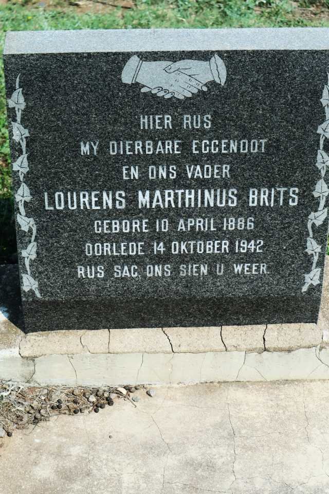 BRITS Lourens Marthinus 1886-1942