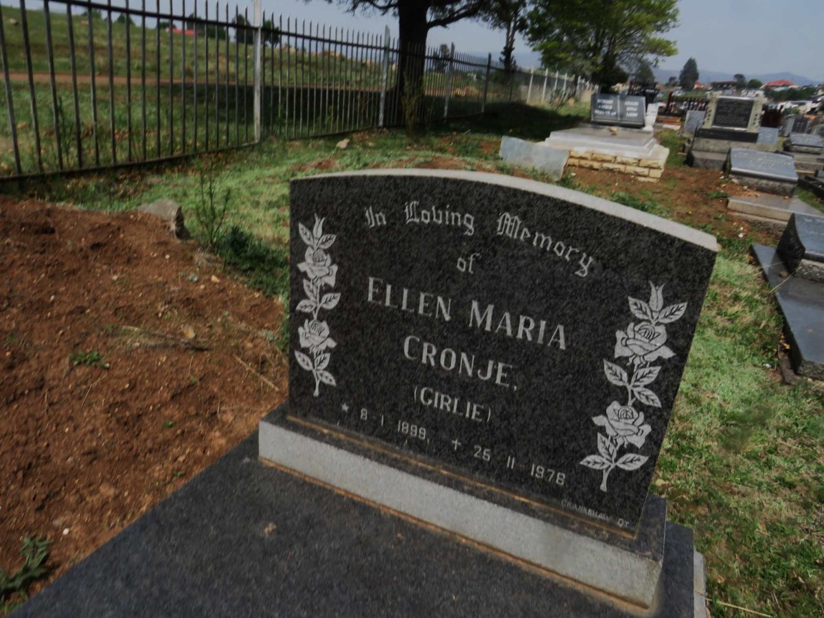 CRONJE Ellen Maria 1899-1978