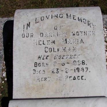 COLEMAN Helen Maria nee COETZER 1888-1947