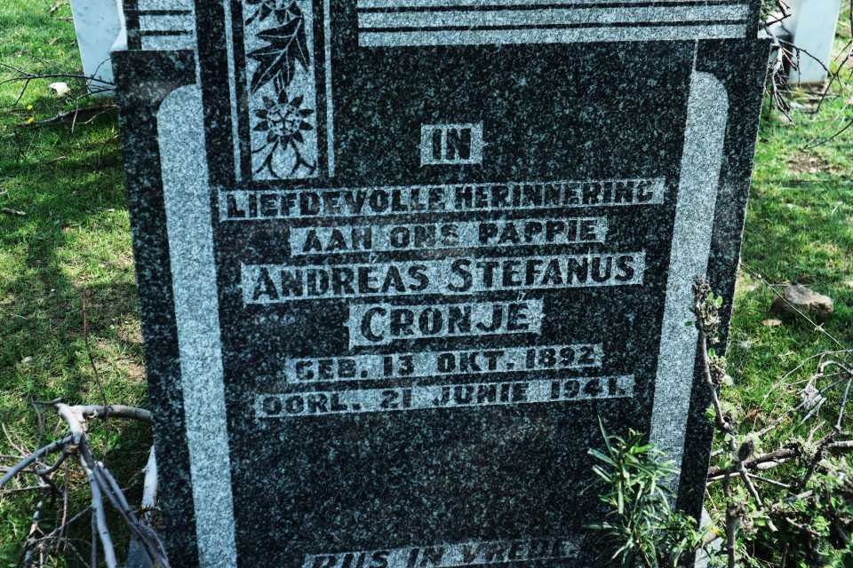 CRONJE Andreas Stefanus 1892-1941