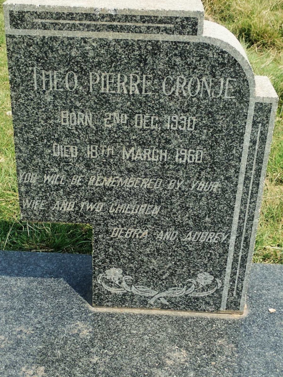 CRONJE Theo Pierre 1930-1960
