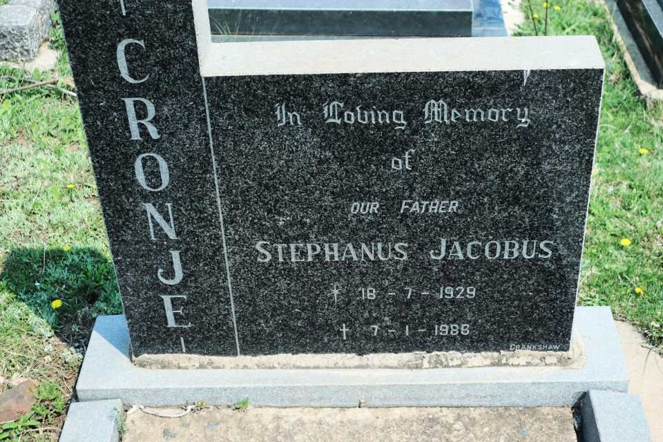 CRONJE Stephanus Jacobus 1929-1986