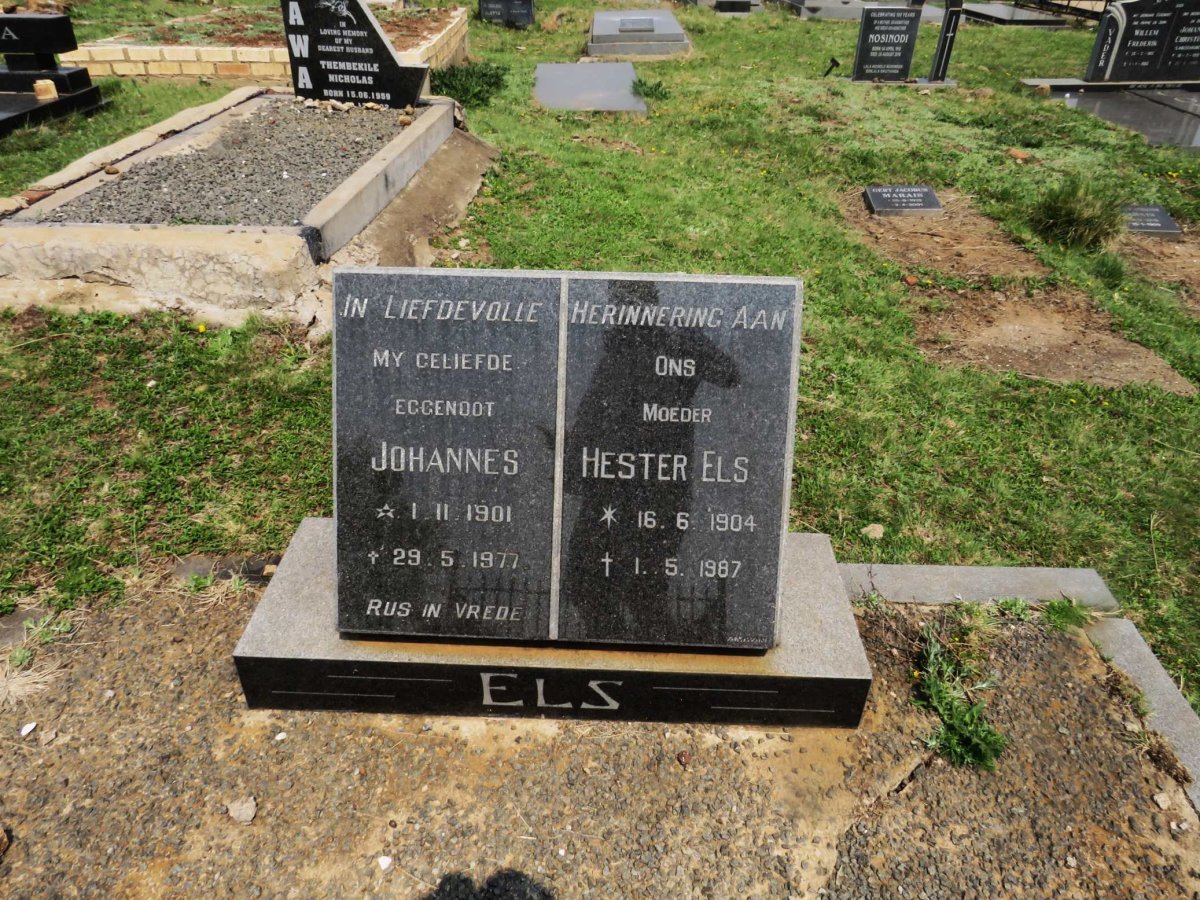 ELS Johannes 1901-1977 &amp; Hester 1904-1987