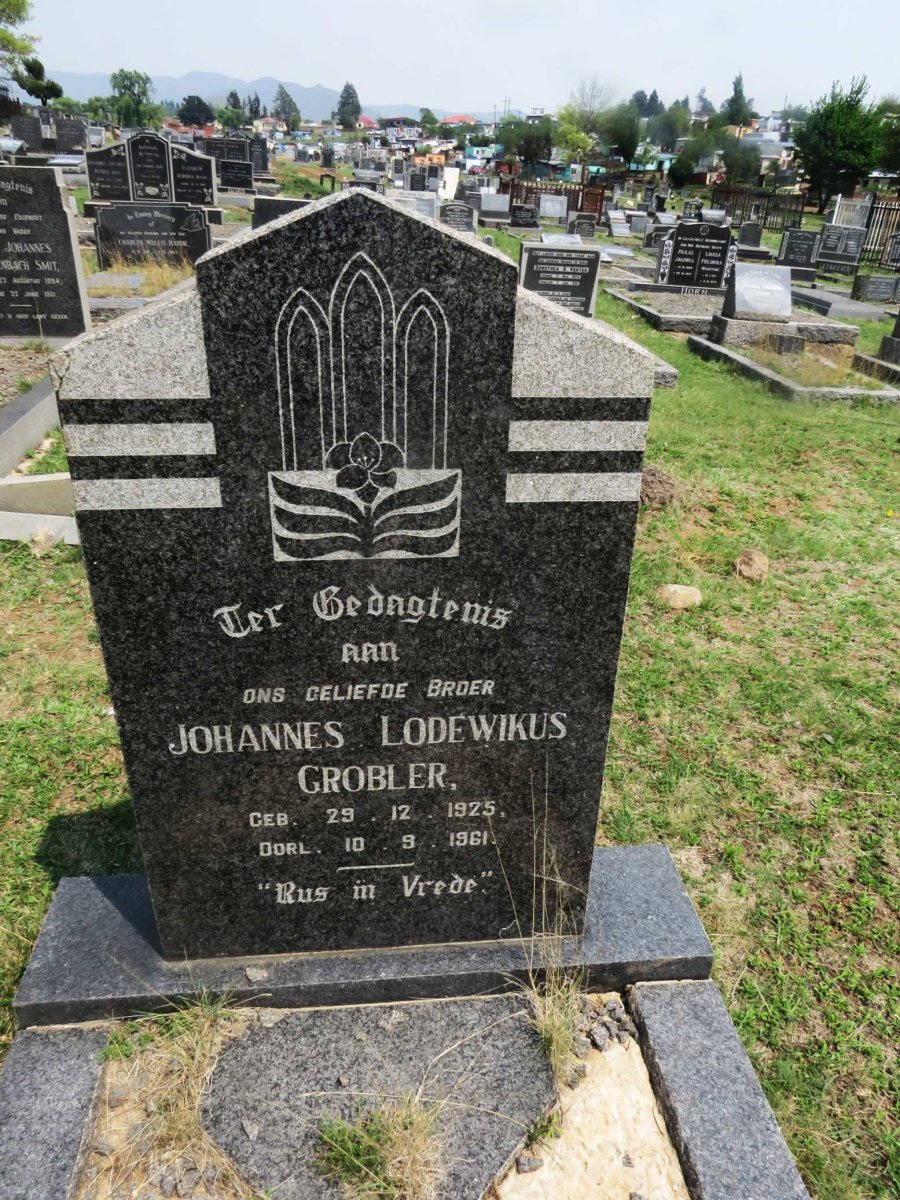 GROBLER Johannes Lodewikus 1925-1961