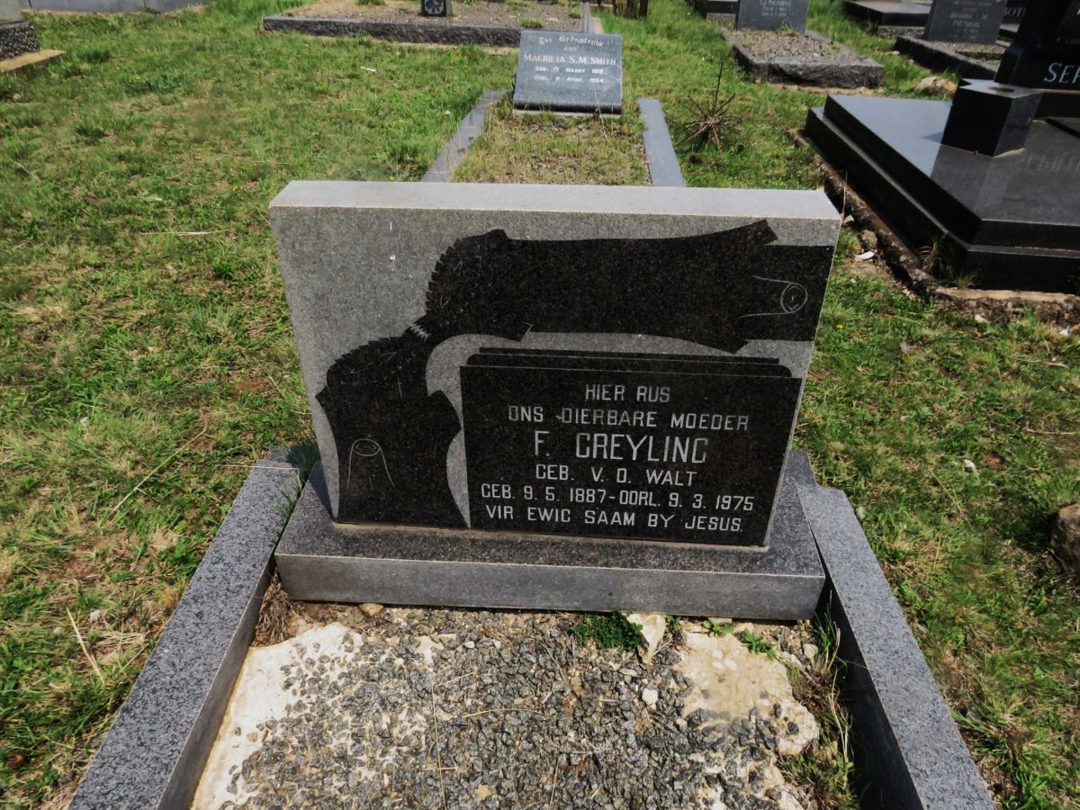 GREYLING F. nee V.D.WALT 1887-1975