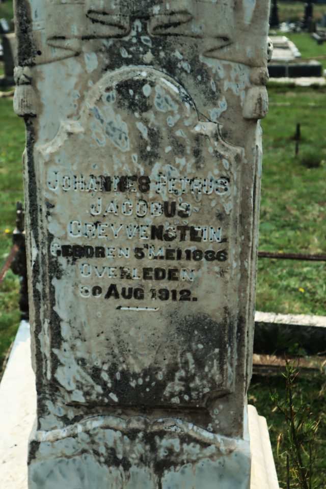 GREYVENSTEIN Johannes Petrus Jacobus 1836-1912 &amp; Johanna Hendrika Petronella BOTHA 1839-1892