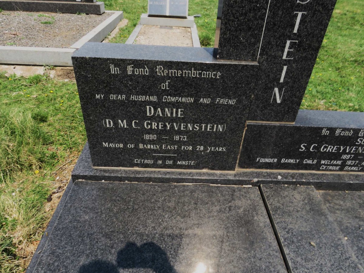 GREYVENSTEIN D.M.C. 1890-1973