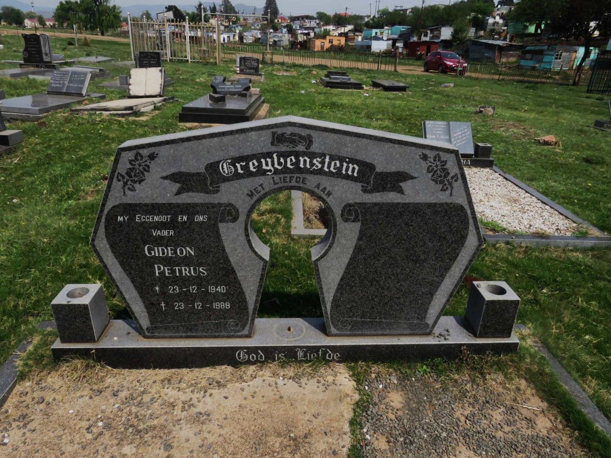 GREYVENSTEIN Gideon Petrus 1940-1989