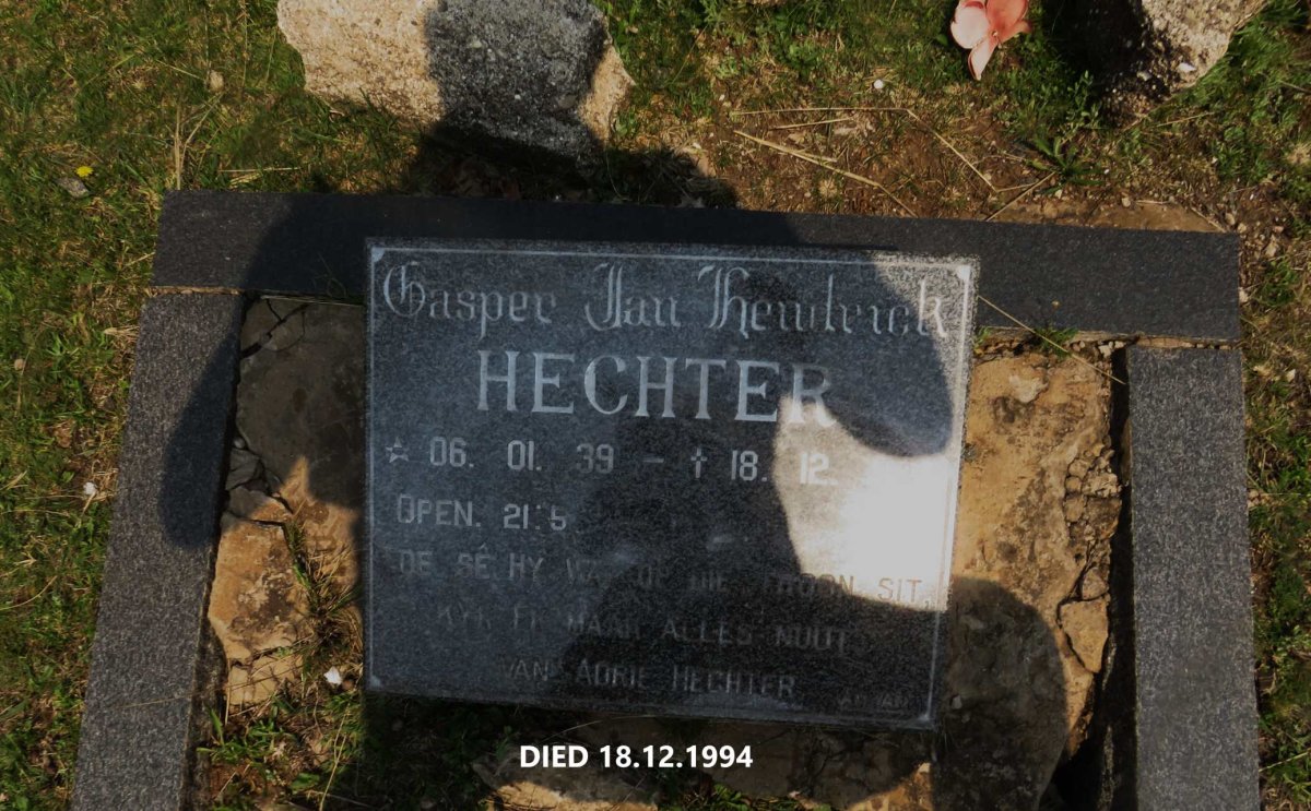 HECHTER Casper Jan Hendrick 1939-1994